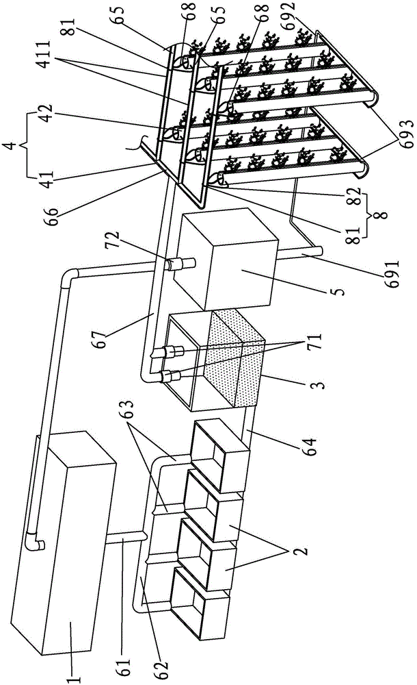 Fish and vegetable coexistence cultivating and culturing system