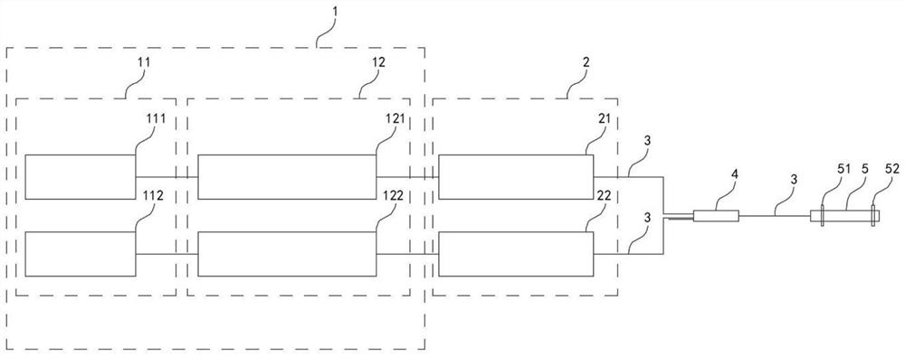 Coaxial multi-path laser transmitter and coaxial laser transmitting device for simulating countermeasure