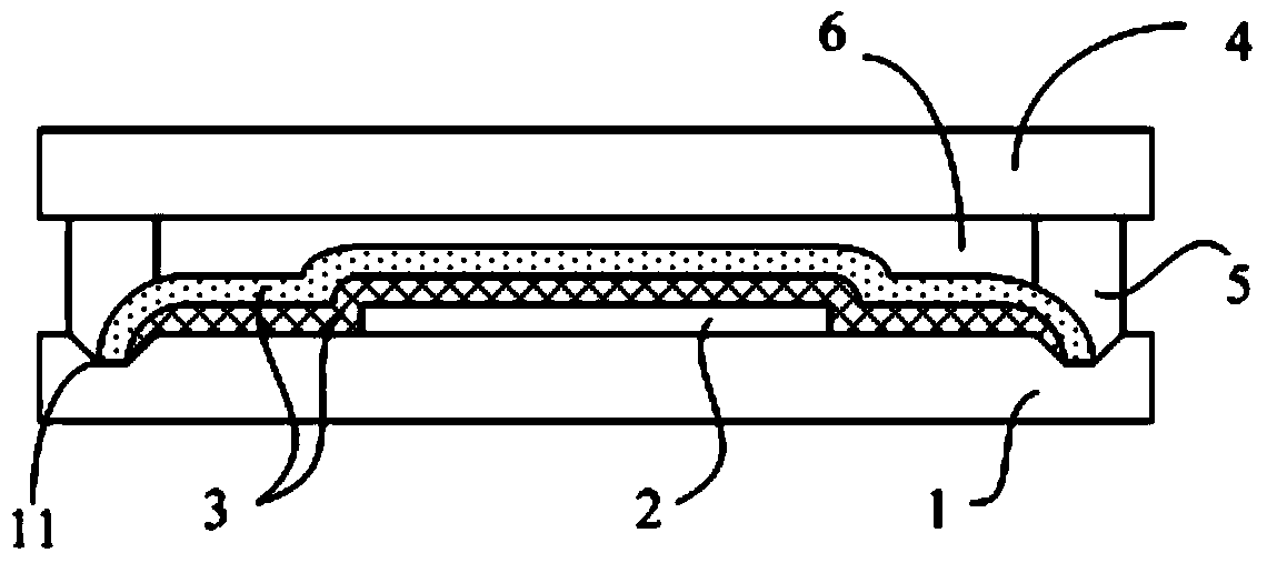 OLED device encapsulation structure