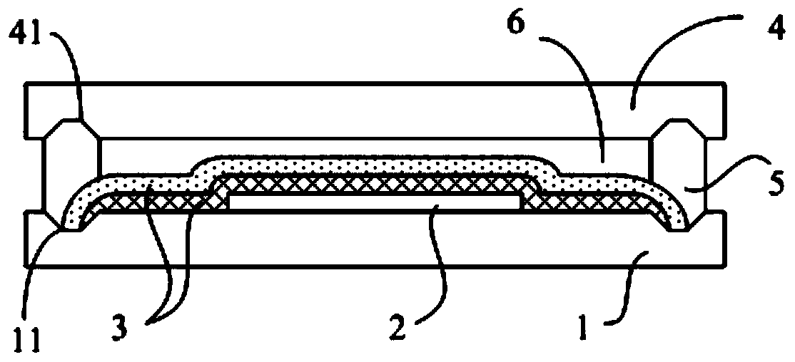 OLED device encapsulation structure