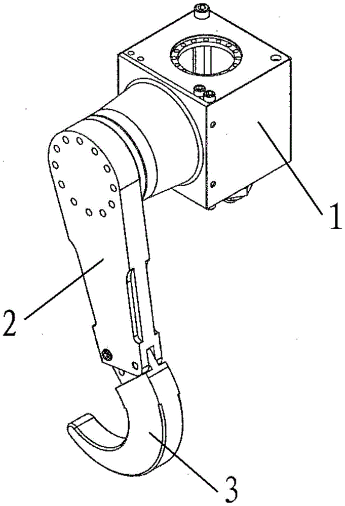 A monitoring and control mechanism for a robot arm hook