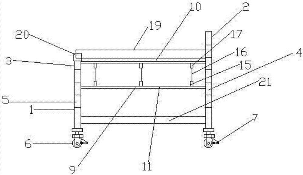 Medical bed convenient to lift and translate