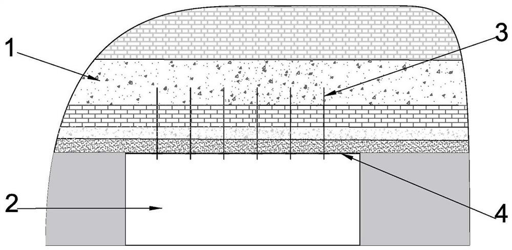 The construction method of reinforcing the roadway roof with embedded frp bars