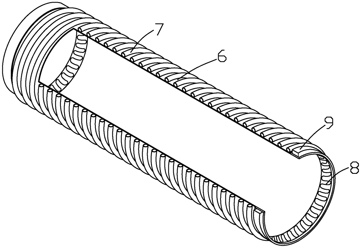 A kind of anti-floating and anti-stretching polyethylene winding structure wall pipe and its construction method