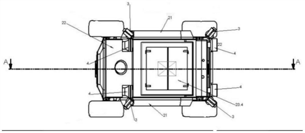 High-maneuverability mooring type high-rise fire rescue robot in complex environment