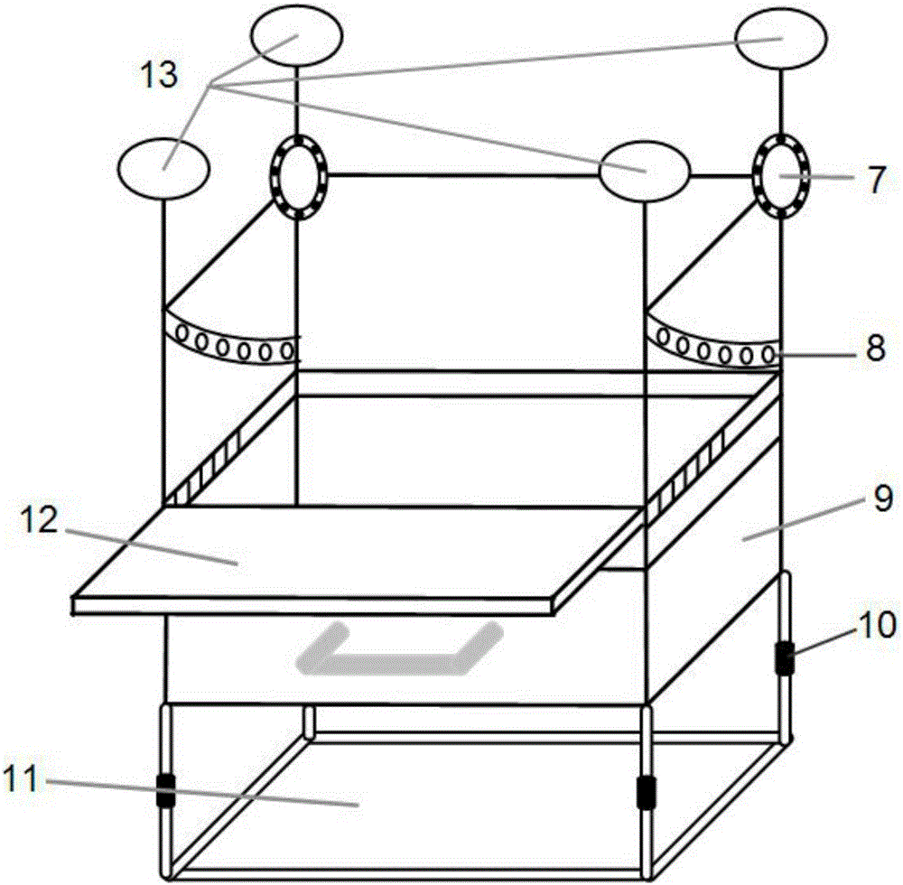 Multi-directional-adjustment special operation platform for partial discharge test of ultrahigh-voltage transformer