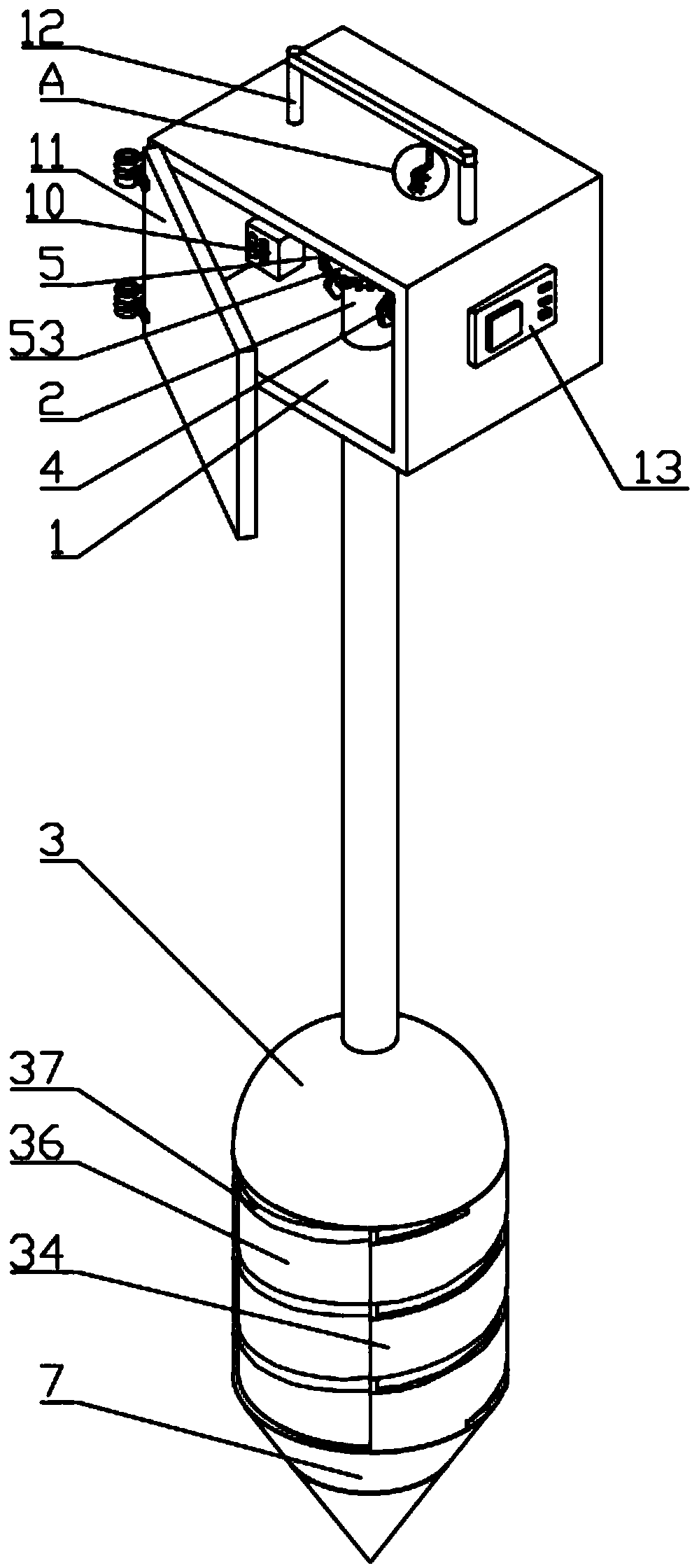 Soil sampling and detecting device