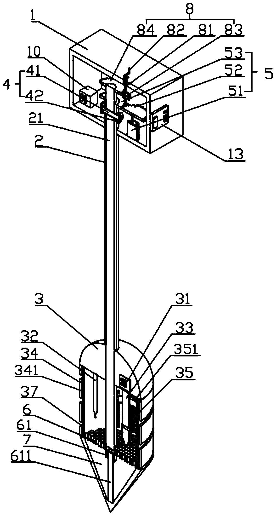 Soil sampling and detecting device