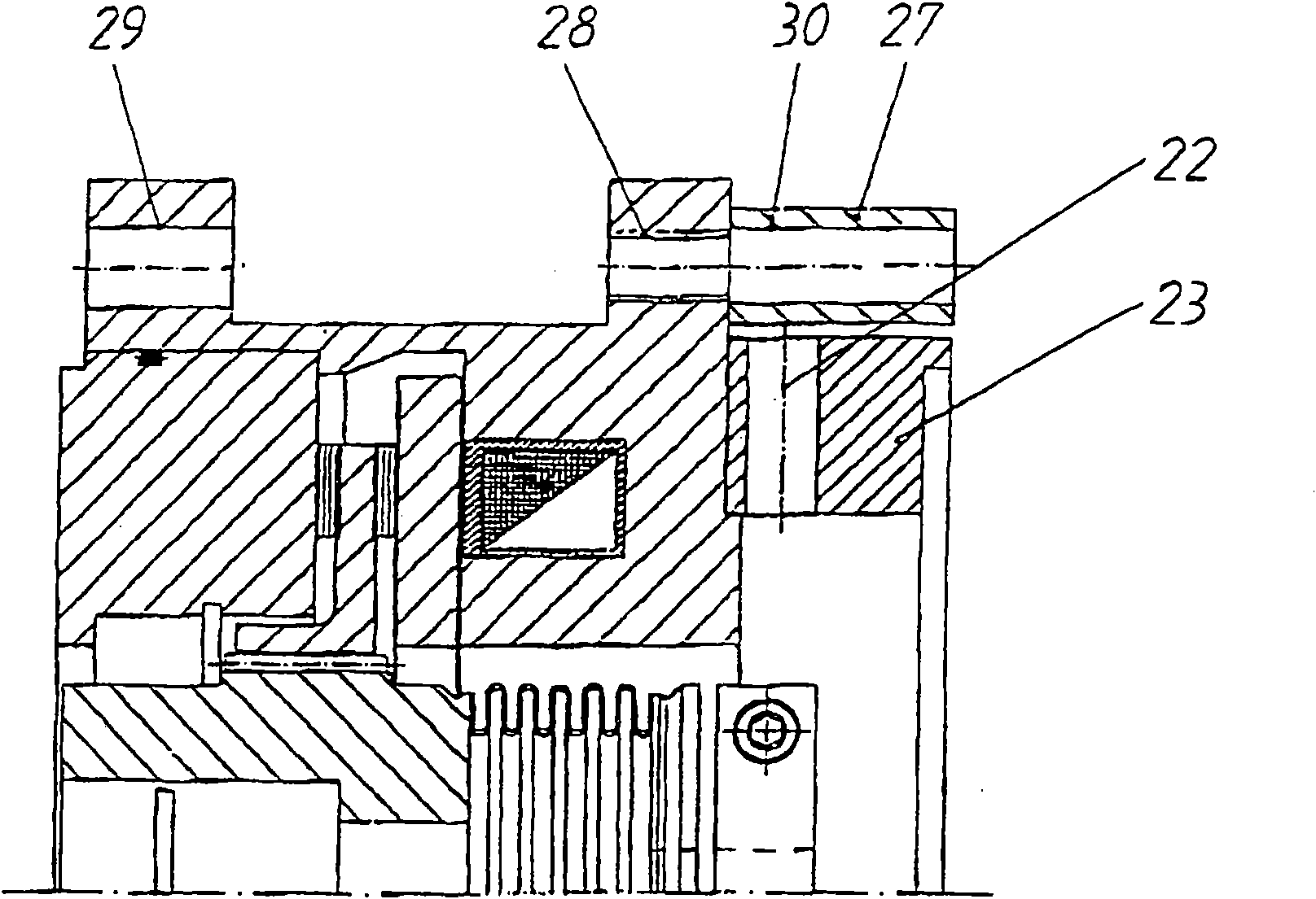 Drive-driven-unit with coupling/brake combination