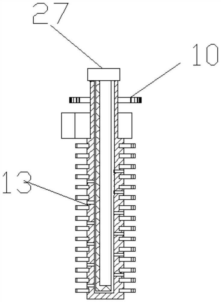 A municipal road surface isolation guardrail cleaning device