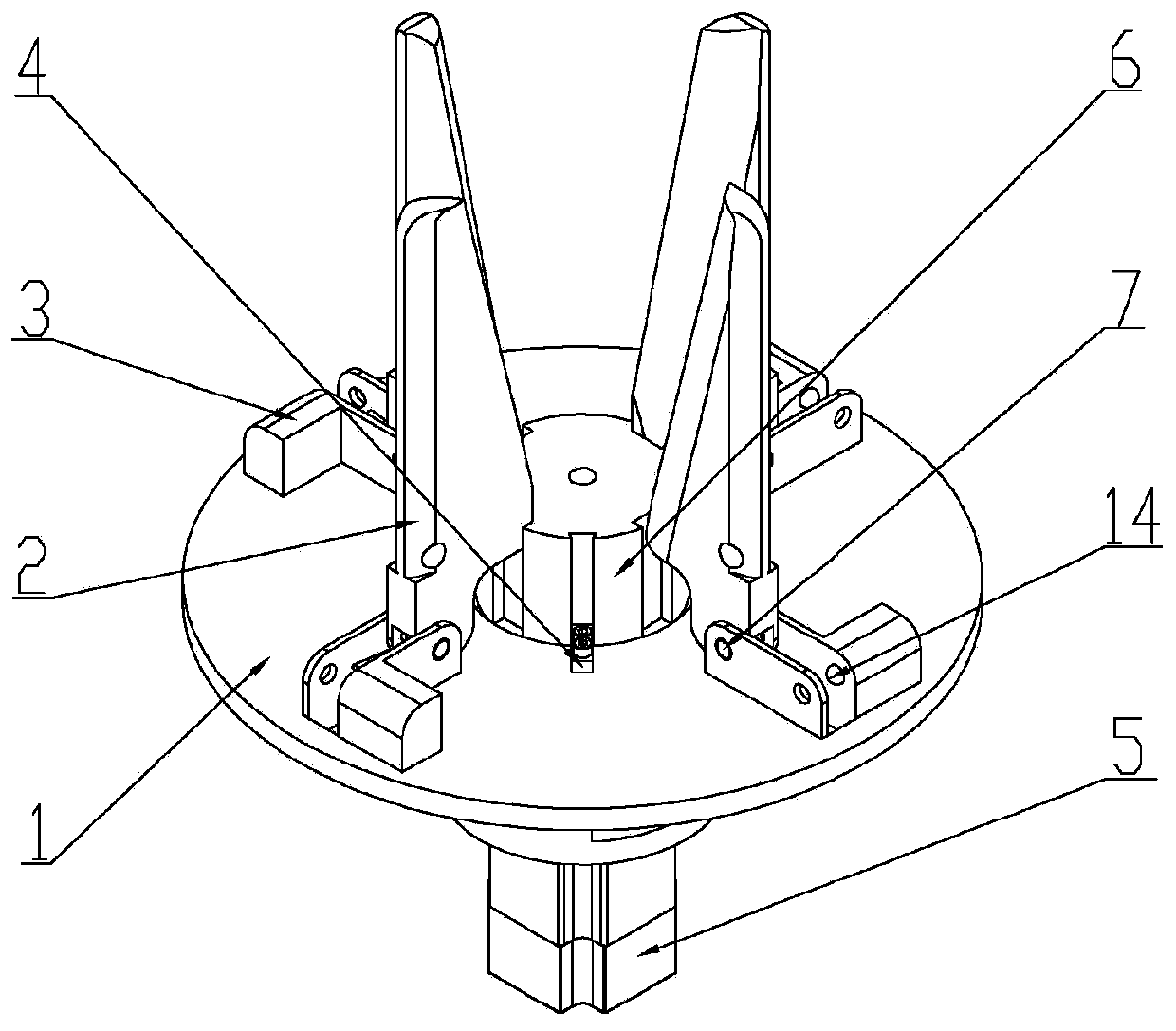 Submerged folding wing synchronous lateral unfolding locking mechanism and unfolding locking method thereof