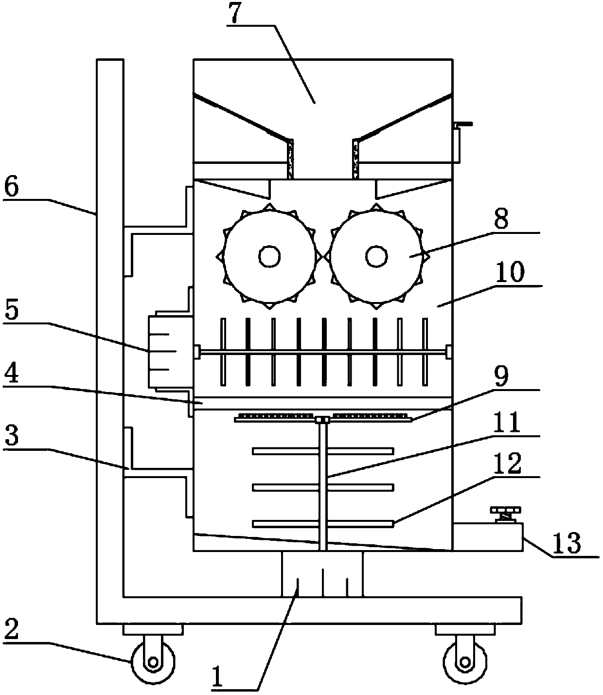 Traditional Chinese medicine blender having impurity removing function