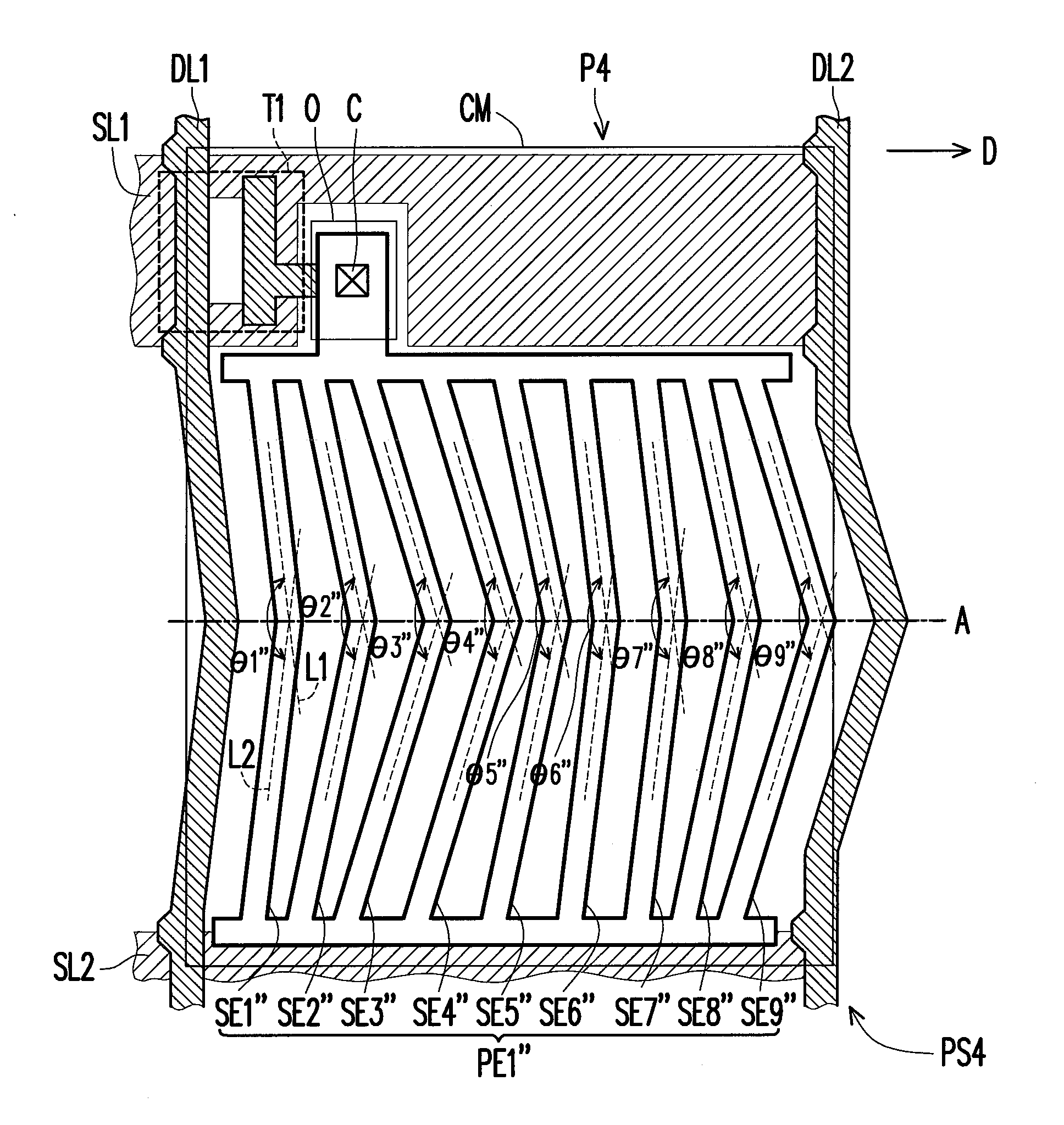 Liquid crystal display panel and pixel structure