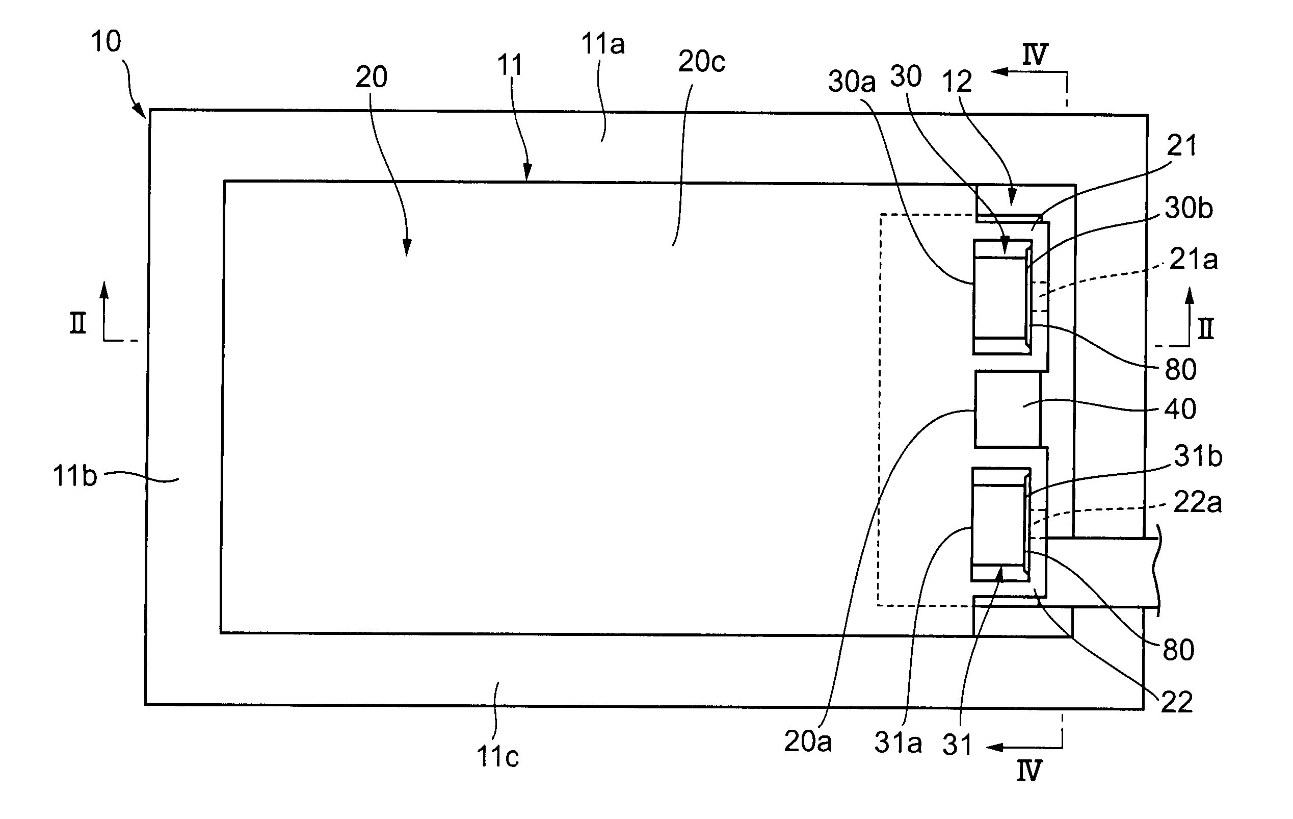 Surface-shaped light irradiation device