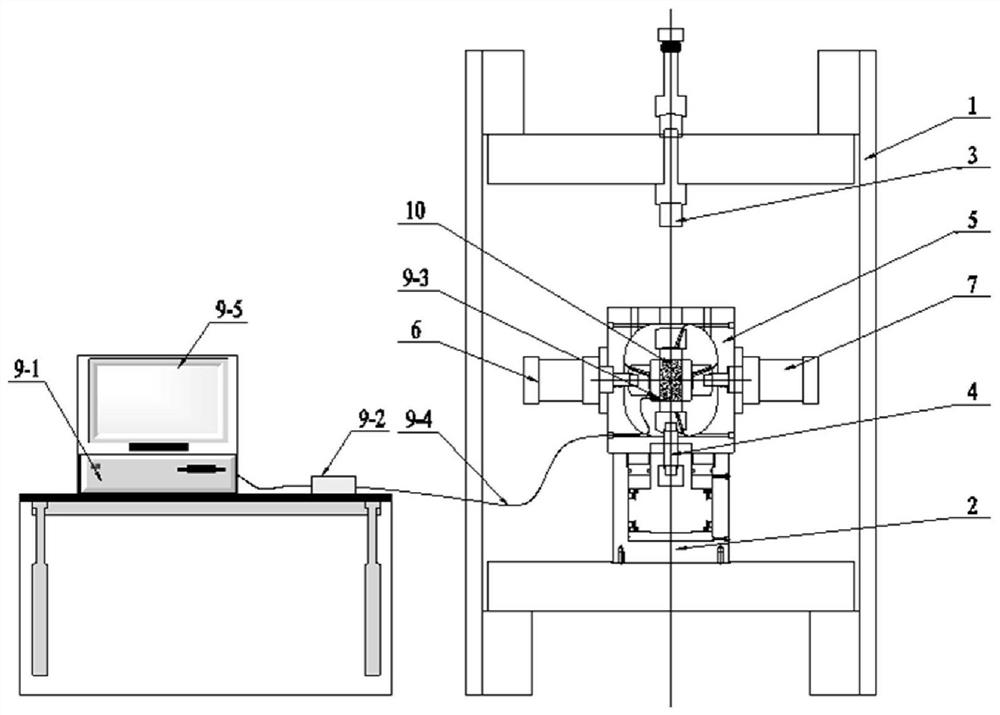 Rock mechanics test equipment for simulating one-side flooding weakening of water bank slope rock and its application method