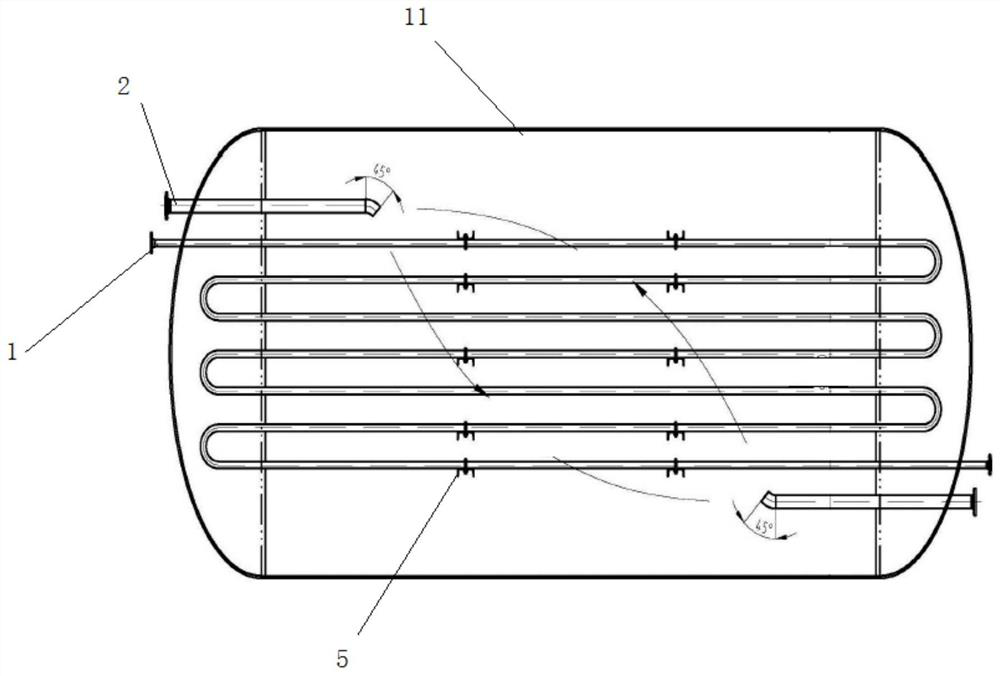 Large horizontal ammonium nitrate solution storage tank