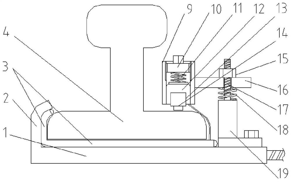 Sensor fixing device for track detection