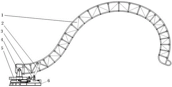 Hydraulic submarine cable cable-passing bridge frame