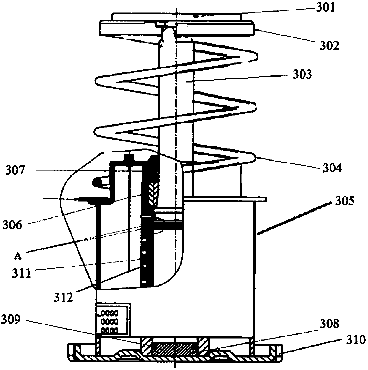 Elevator buffering device