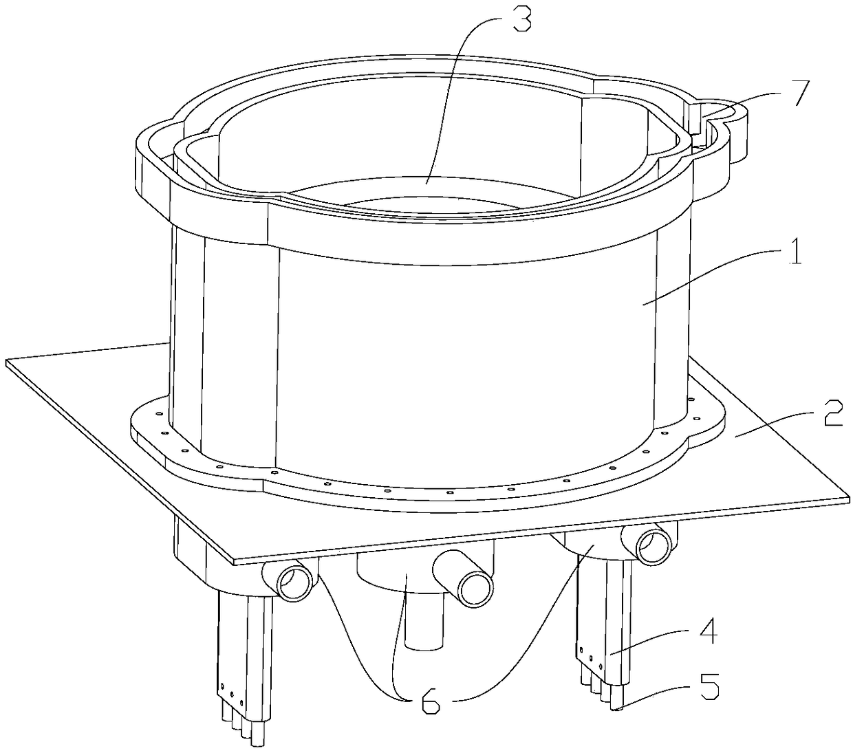 Probe structure of breast ultrasonic computed tomography structure