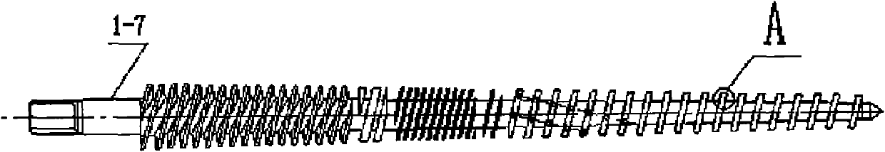 Extruding screw for extrusion moulding machine