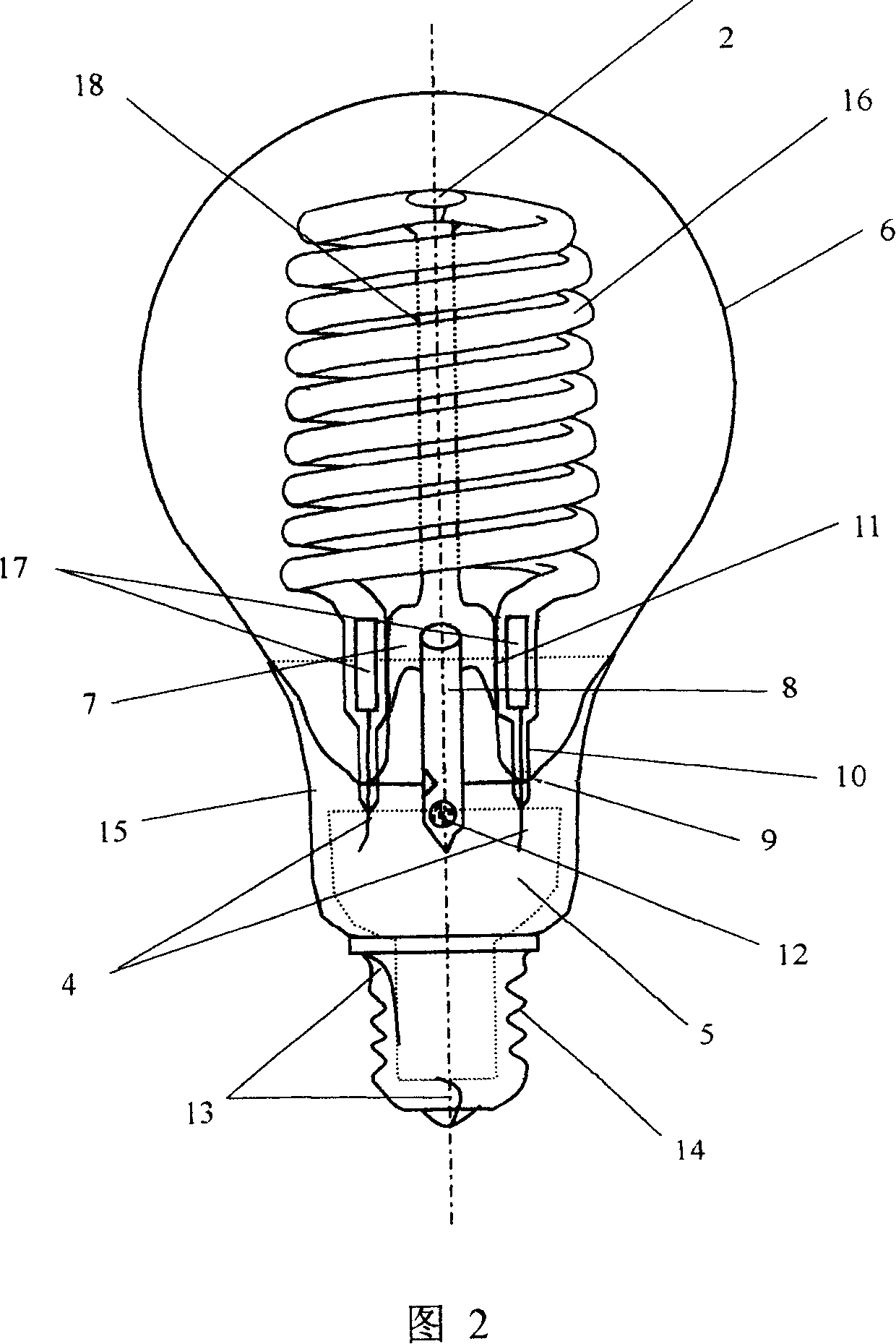 Bulb-shaped energy-saving electronic lamp