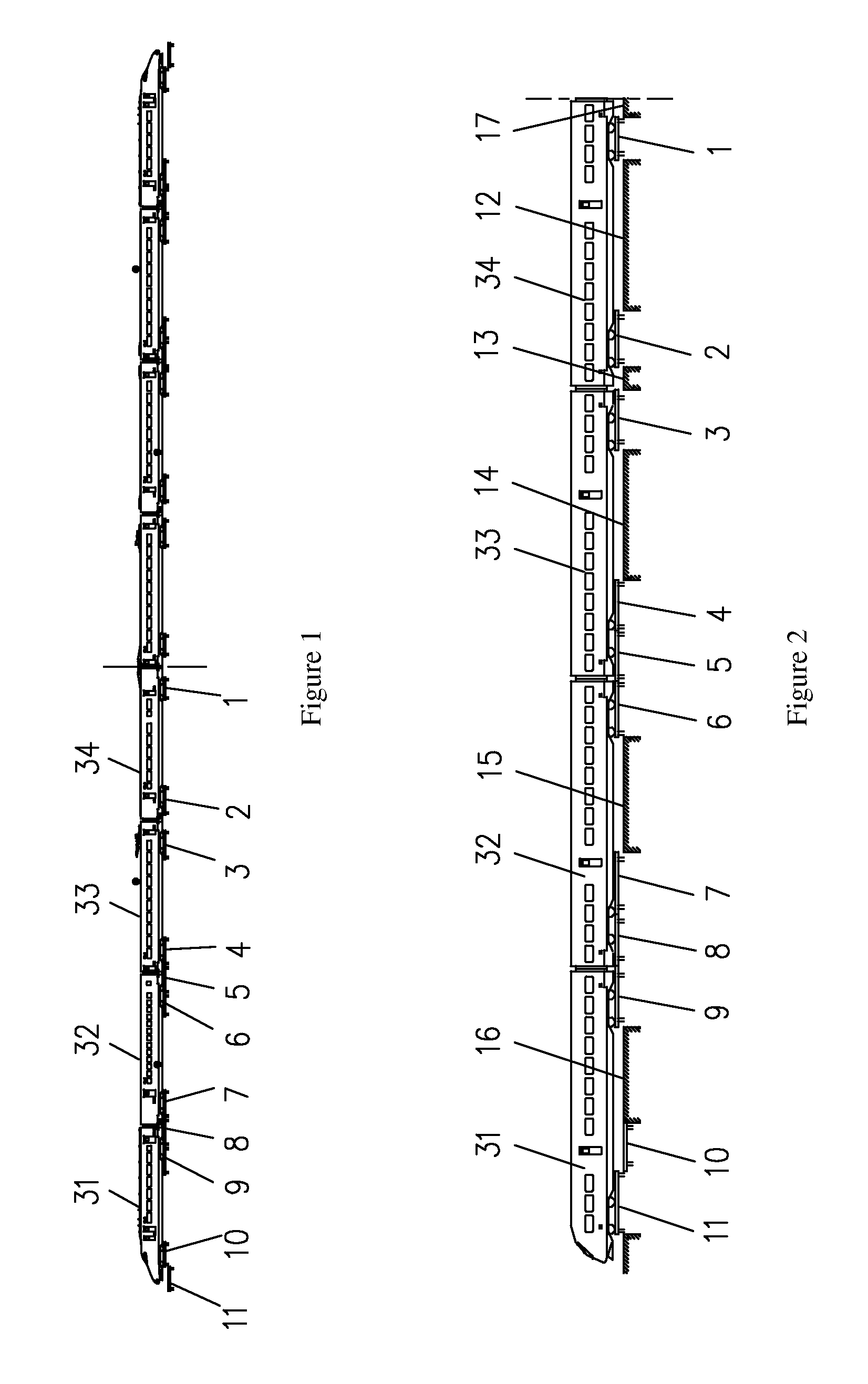 Under-floor lifting jack for high-speed electric multiple unit trainset