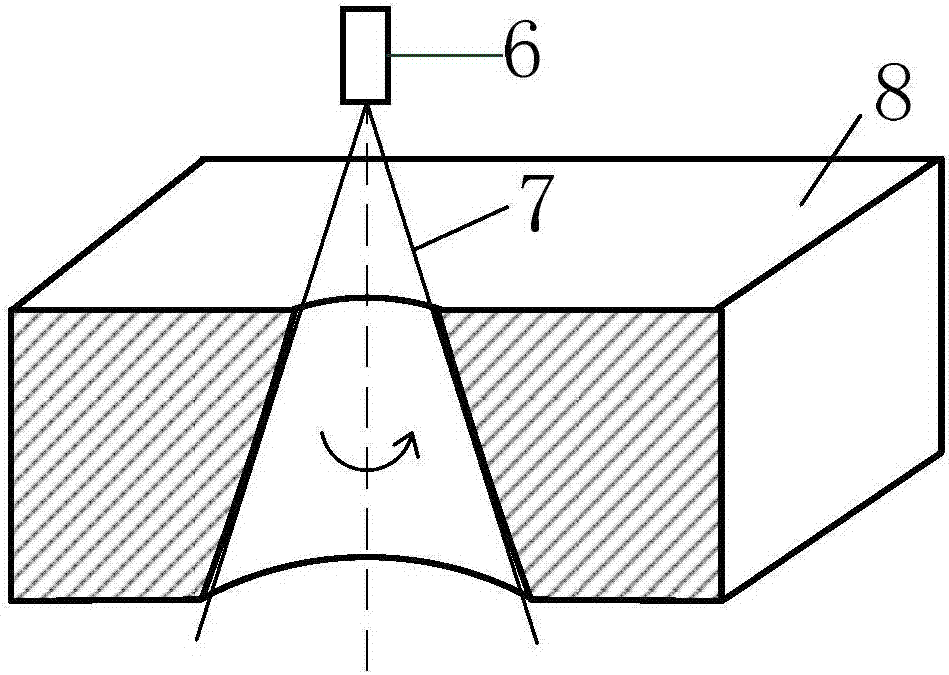 Device and method for ultrafast laser processing of micro inverted cone hole