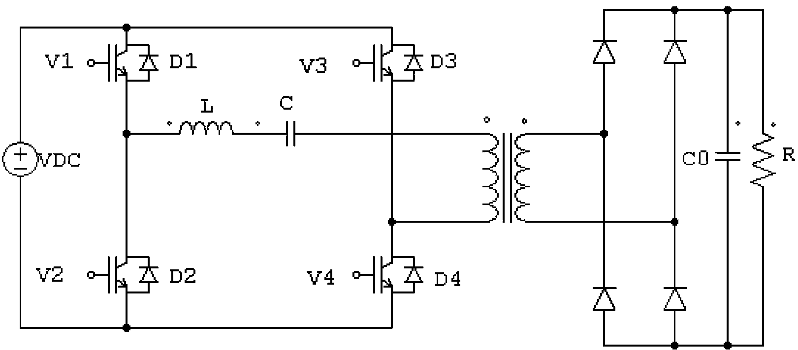 Series resonance inverter and implementation method thereof