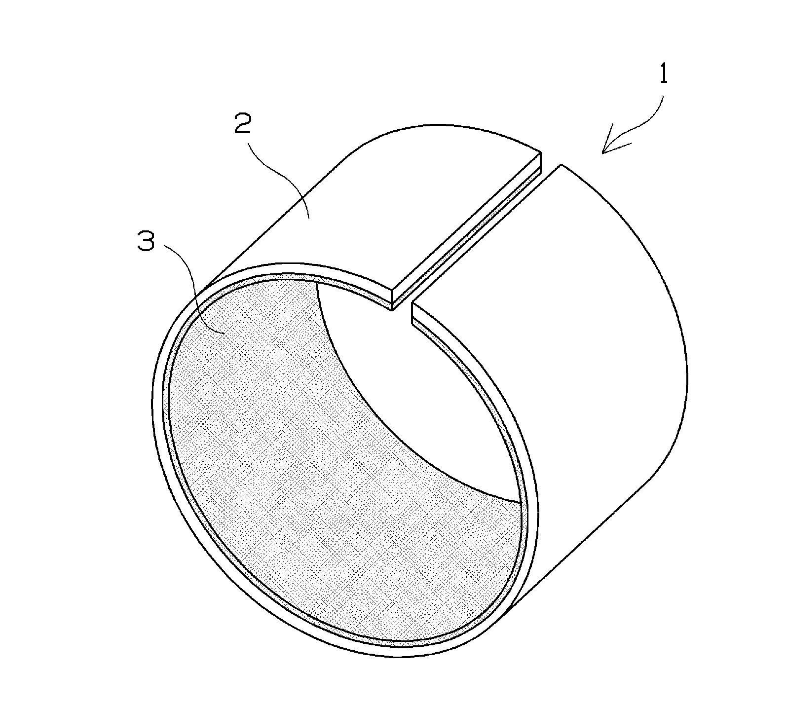 Composite plain bearing, cradle guide, and sliding nut