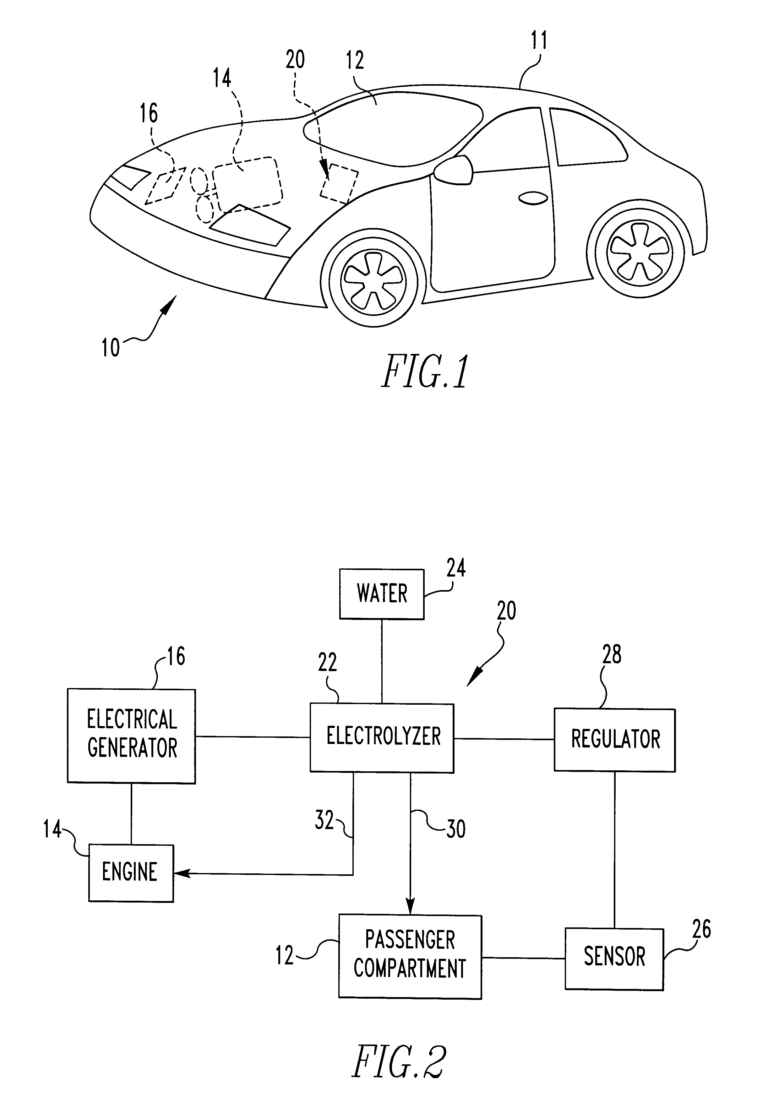 Hyperbaric oxygen enrichment system for vehicles