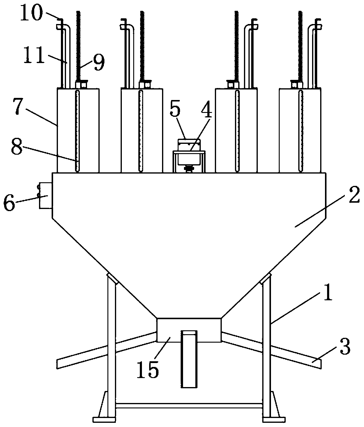 Throwing device capable of achieving automatic proportion-controlled feeding