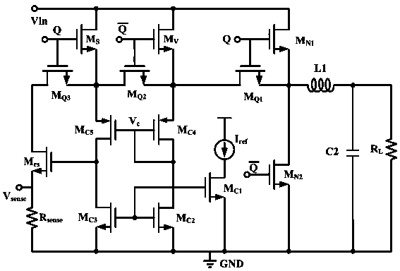 Synchronous rectification step-down converter chip with high-precision current detection function