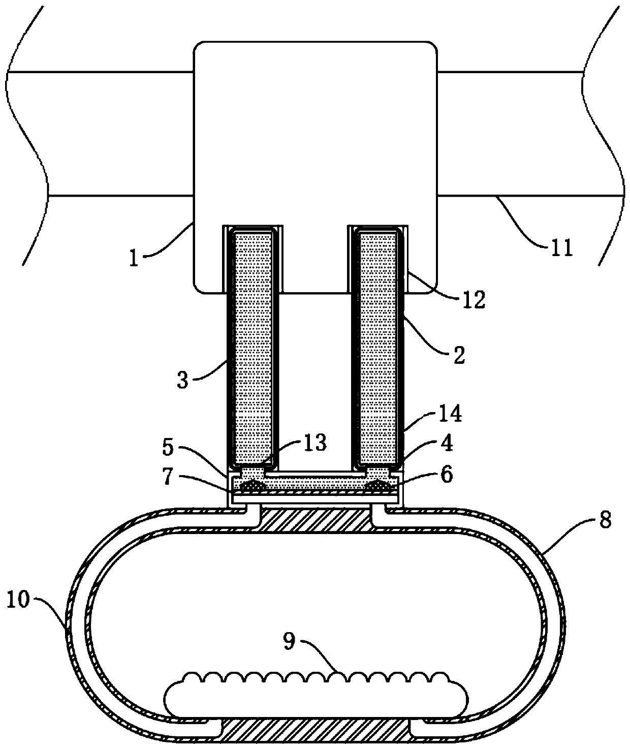 Hydraulic control type bus lifting ring