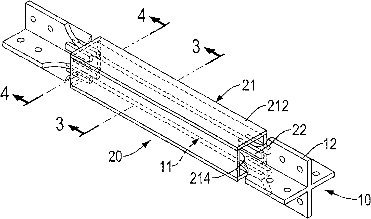 Simple type energy dissipation bracing device