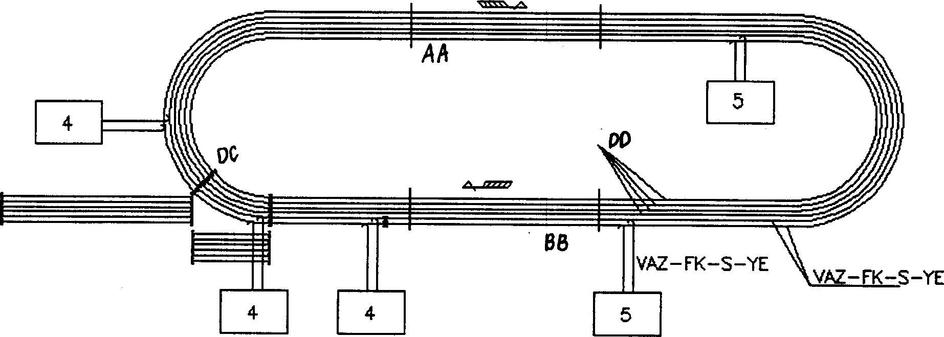 Asisitebus based automaobile production line self-operated wagon control system