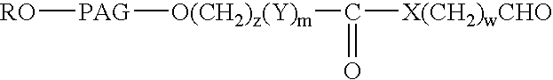 Novel monofunctional polyethylene glycol aldehydes