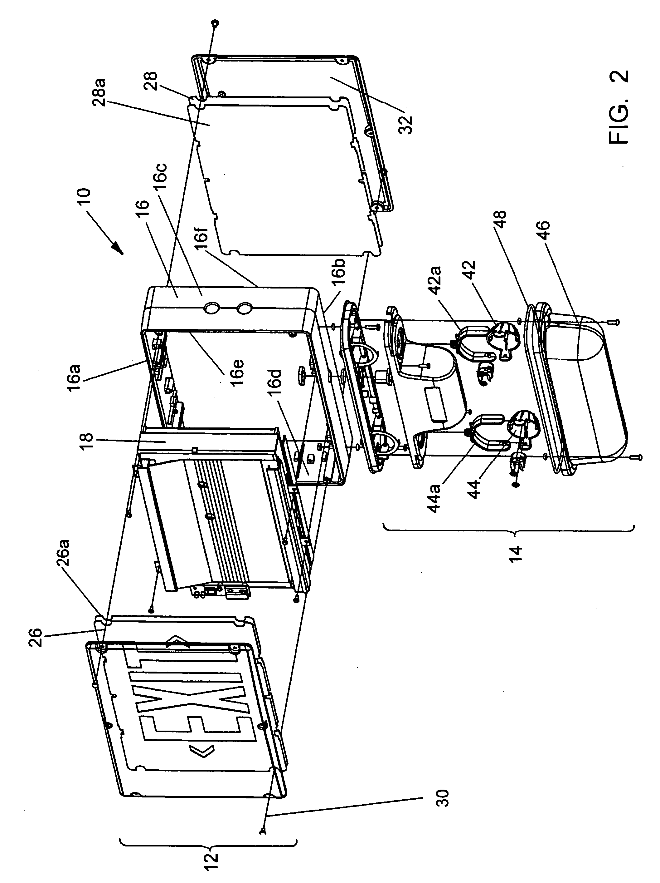 Combination exit sign and emergency lighting fixture assembly