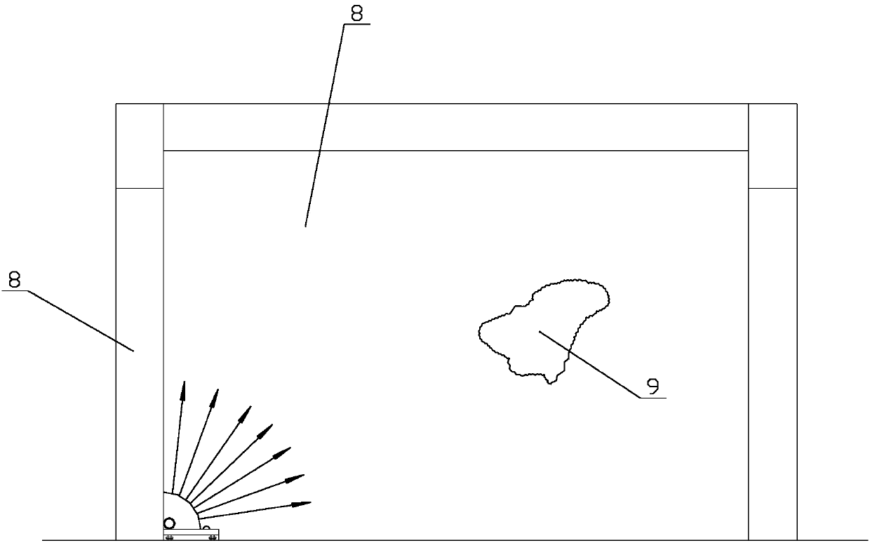 Device and method for detecting deviation of flatness and verticality of wall surface