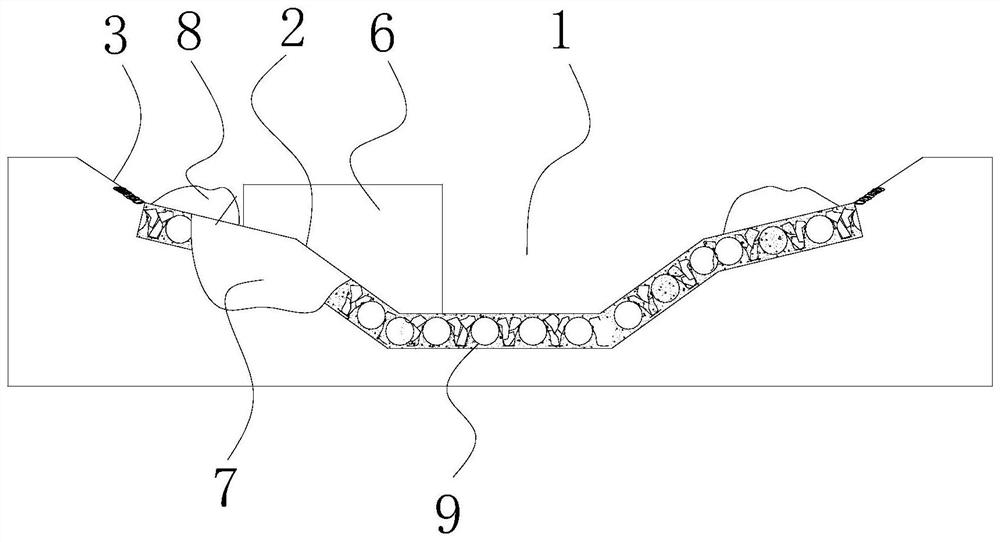 Riparian zone structure for ecological restoration of urban river channel and restoration method of riparian zone structure