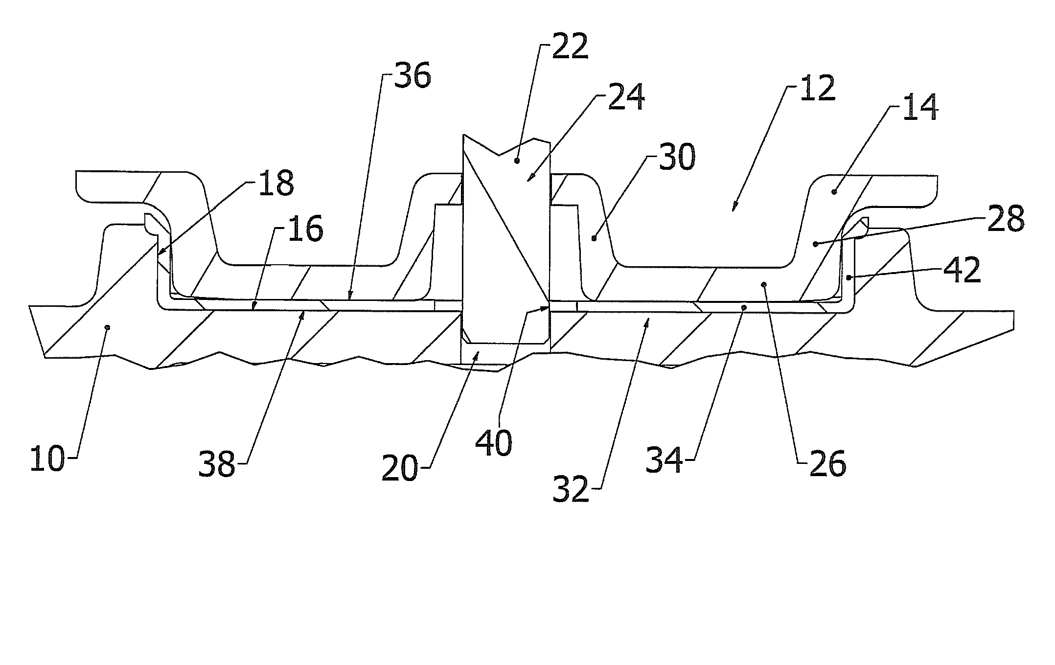 Center bowl liner with spring washer conductor