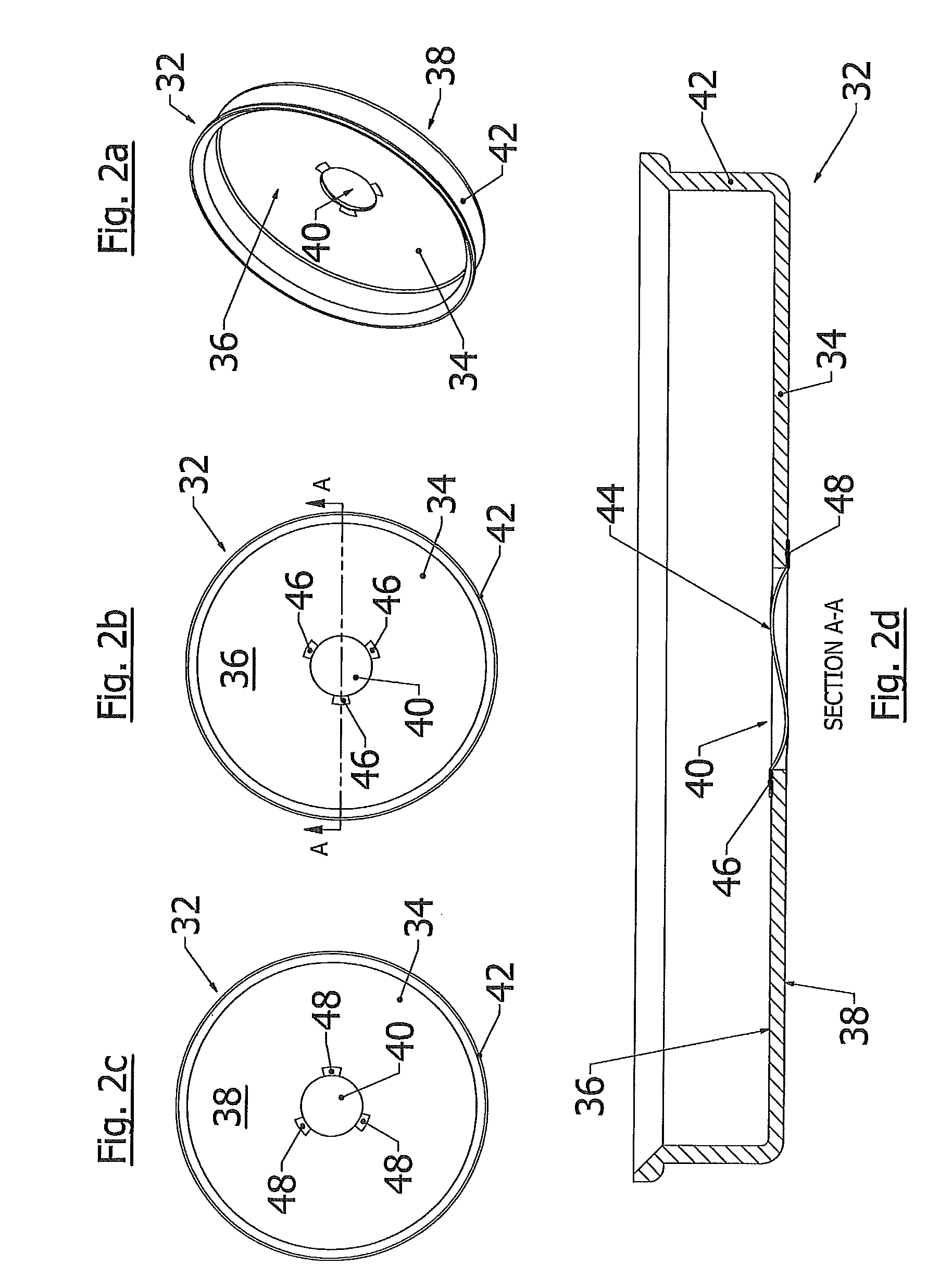 Center bowl liner with spring washer conductor