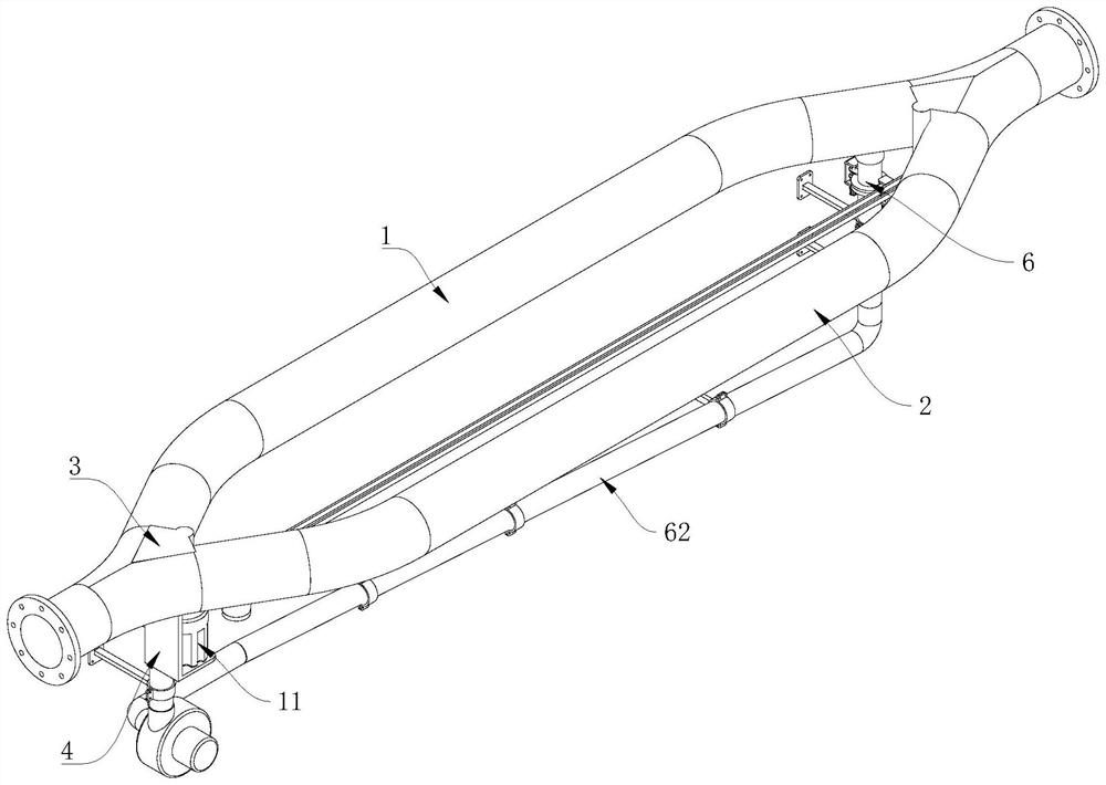 Biomass gas production tar circulating cleaning device