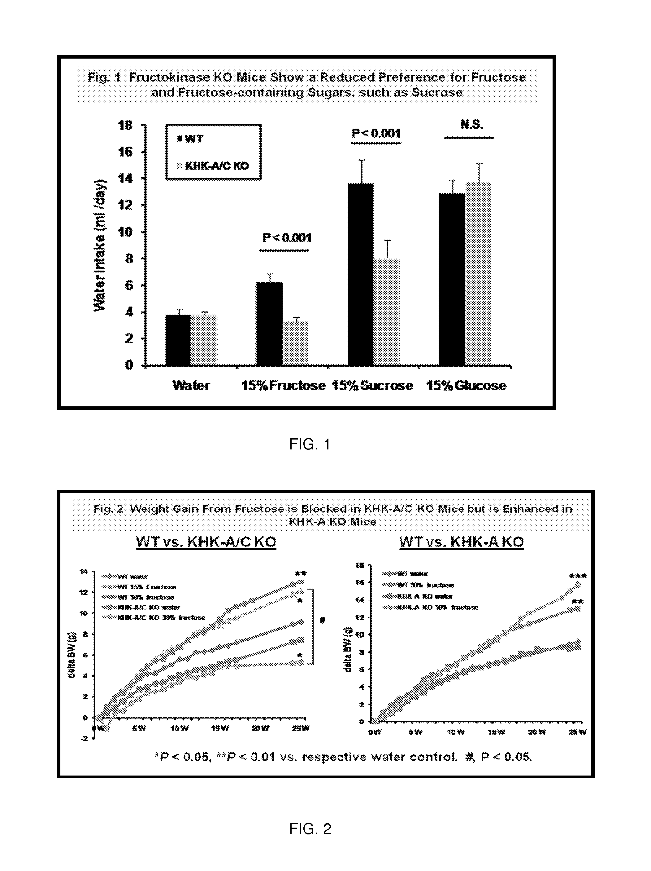 Methods and compositions for the inhibition of fructokinase