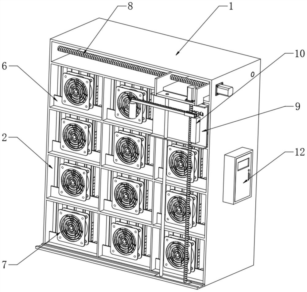 Partition isolation type energy storage battery box