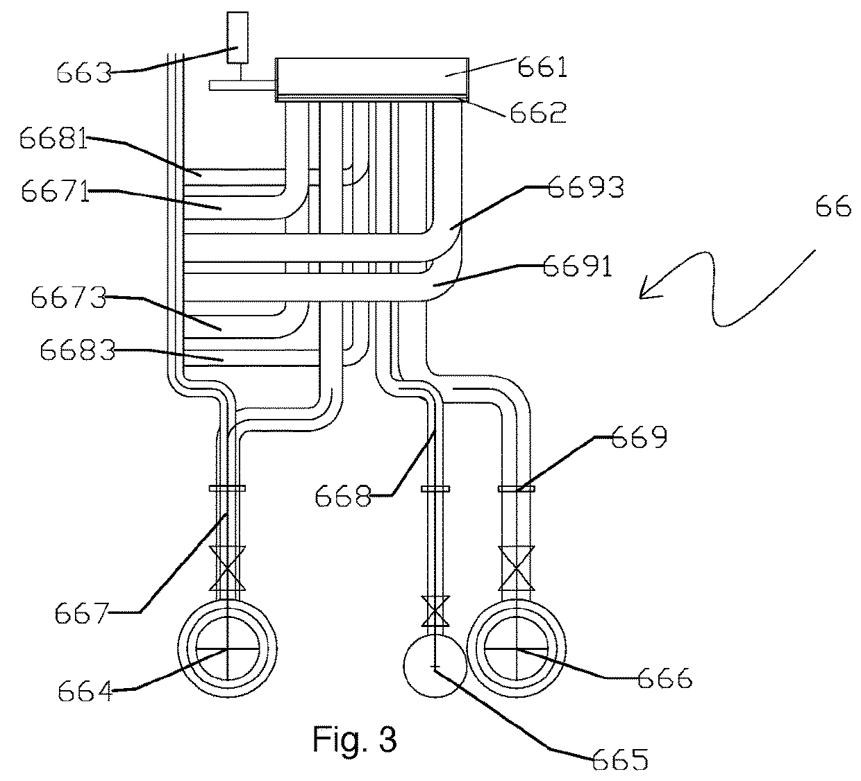 Coal pyrolyzing and carbonizing device of coal pyrolyzing furnace