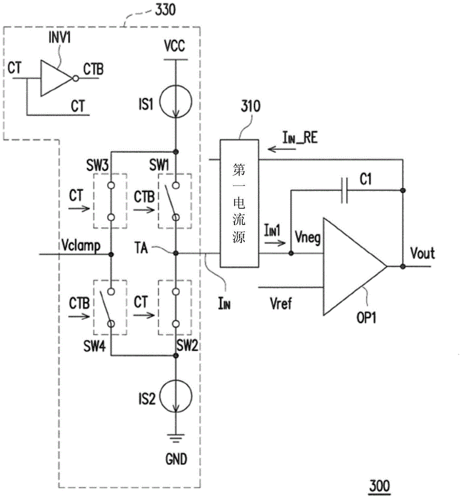 Temperature sensing device, switched capacitor device and voltage integrating circuit thereof