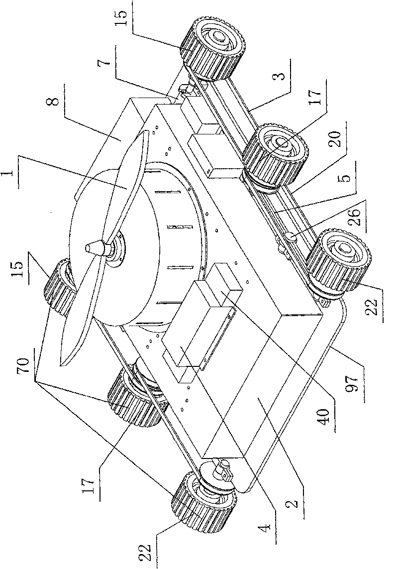 Wall surface cleaning robot based on positive-negative pressure adsorption principle