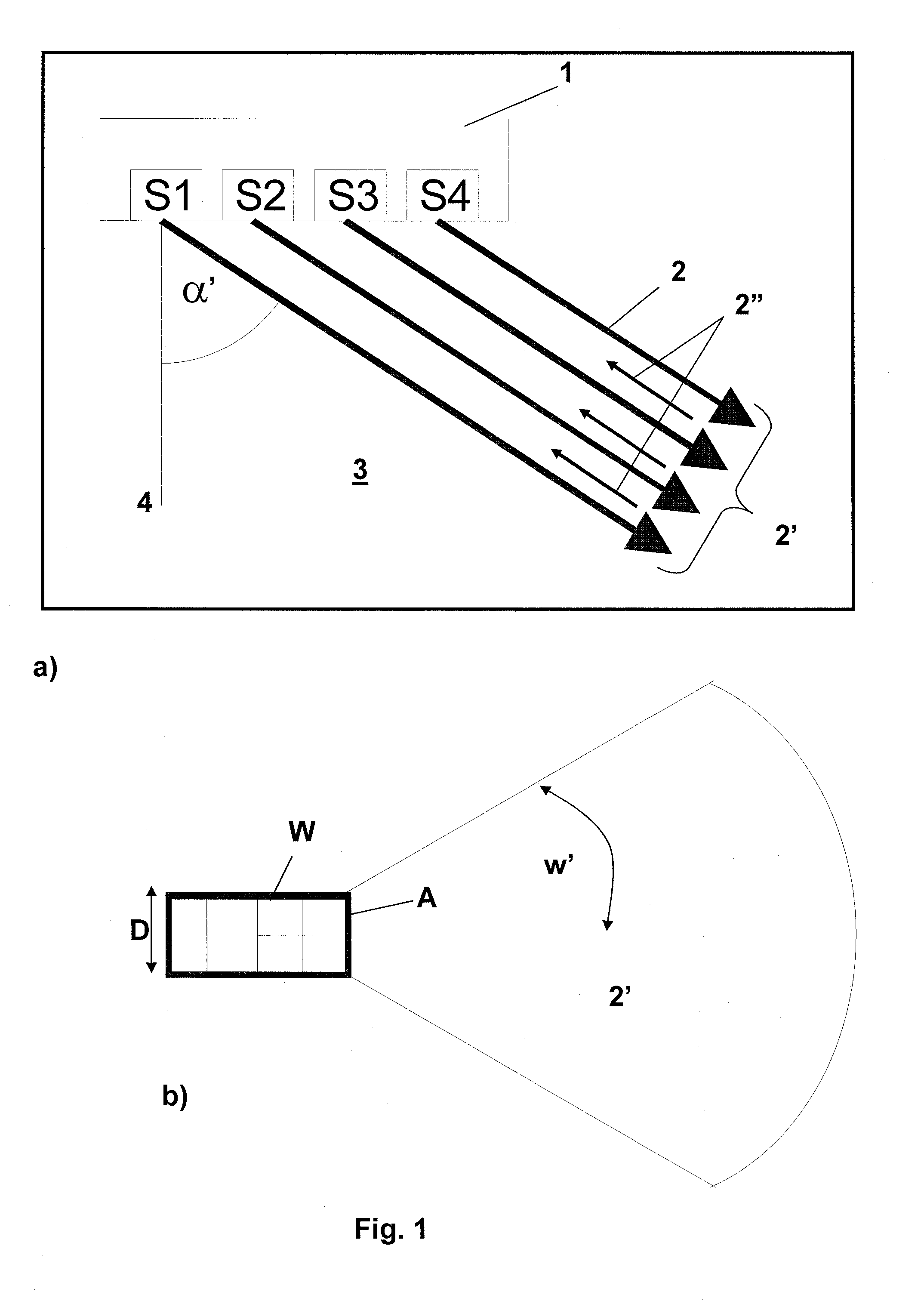 Ultrasonic probe and method for the nondestructive testing of a planar test specimen