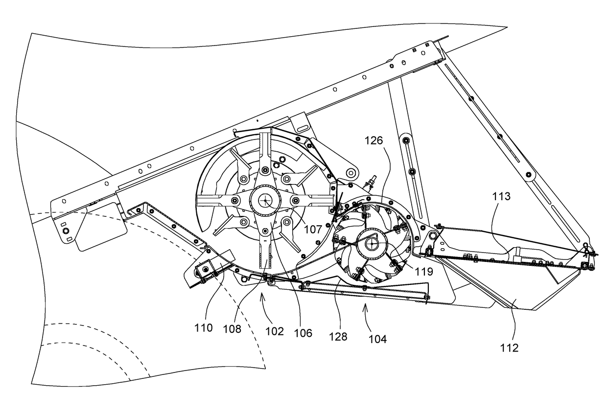 System for chopping and spreading residue